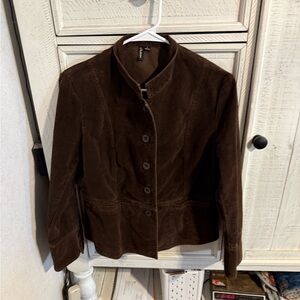 Ambition Dark Brown Women's Suede Blazer
